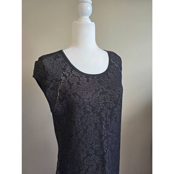 Anne Klein Jacquard Dress Black Sz XL New - Picture 2 of 9